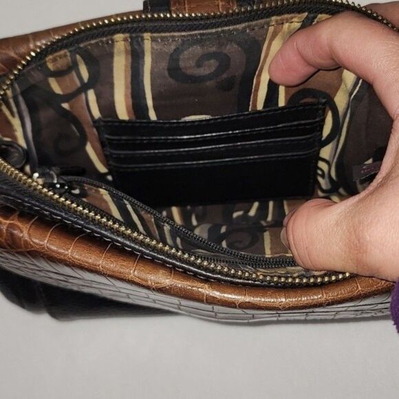 Brighton black and brown vintage purse with contrasting inside - Picture 11 of 12